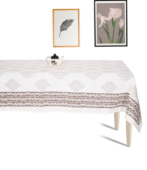 Copper Coin Block Printed Table Cover