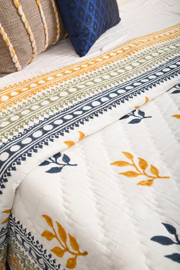 Rowan Block Printed Cotton Quilt