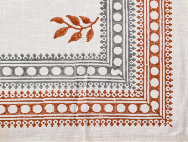 Maple Sugar Block Printed Table Cover - Image 2