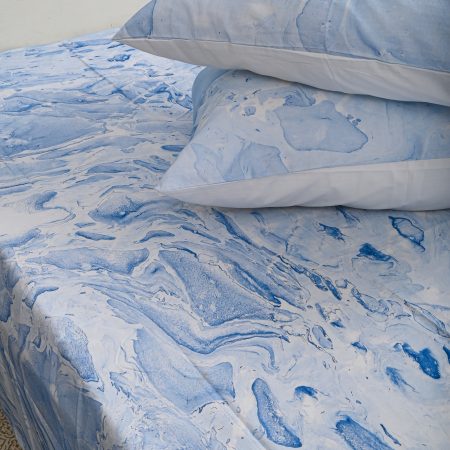 Scuba Dive Hand Marbelling Bedsheet
