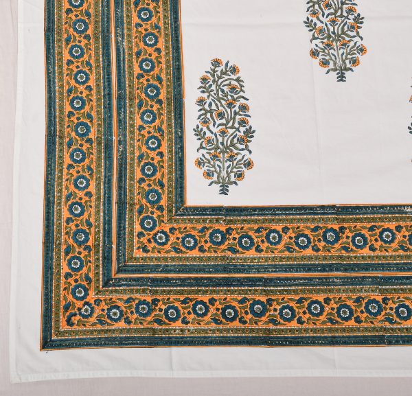 Army Green Block Printed Bedsheet - Image 3