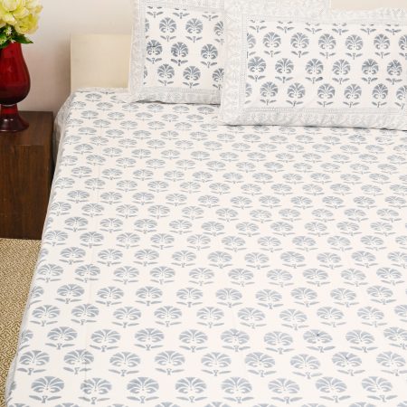 Boyish Grin Block Printed Bedsheet - Image 2