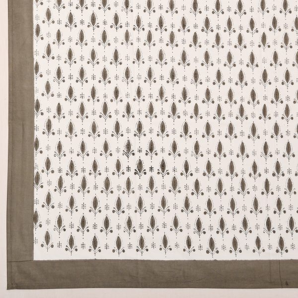Carob Brown Block Printed Bedsheet - Image 2