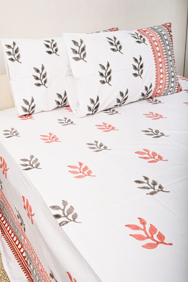 Maple Sugar Block Printed Bedsheet