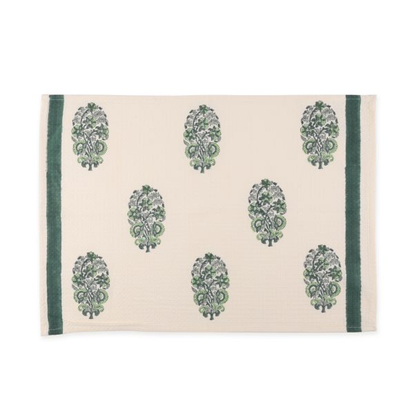 Slate Crest Hand Block Printed Hand Towels - Image 2