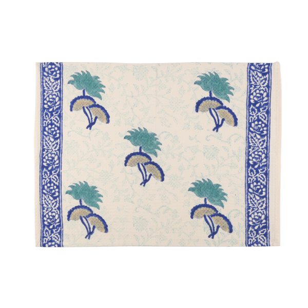 Bluebell Hand Block Printed Hand Towels - Image 3