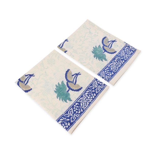 Bluebell Hand Block Printed Hand Towels