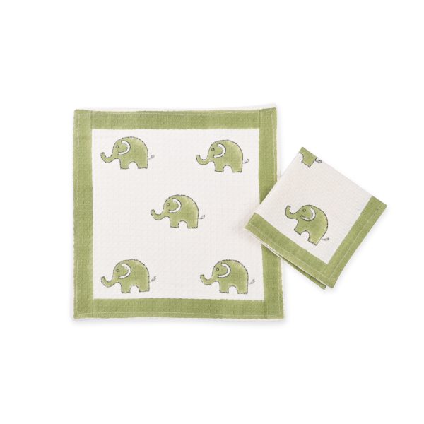 Dumbo the Elephant Block Printed Face Towels