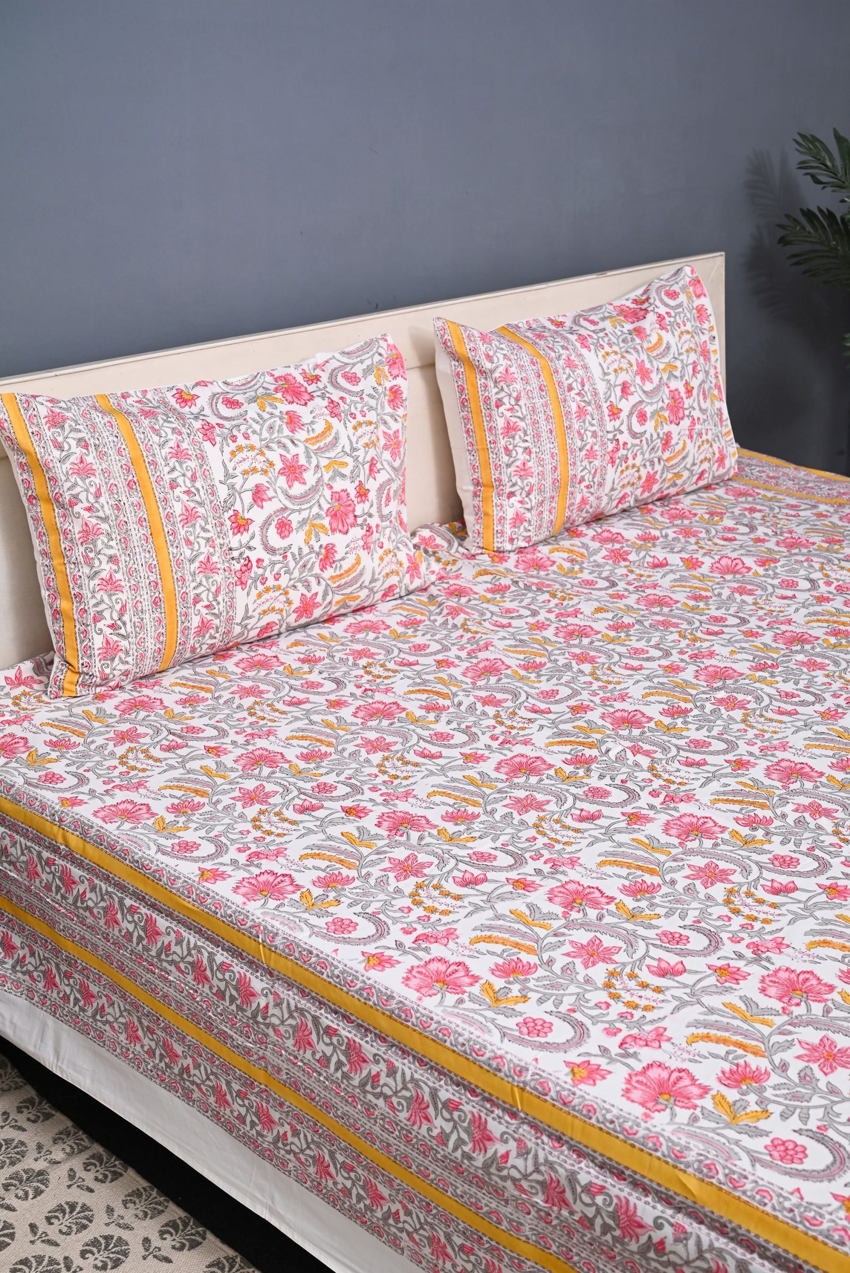 Gypsy Song Block Printed Bedsheet