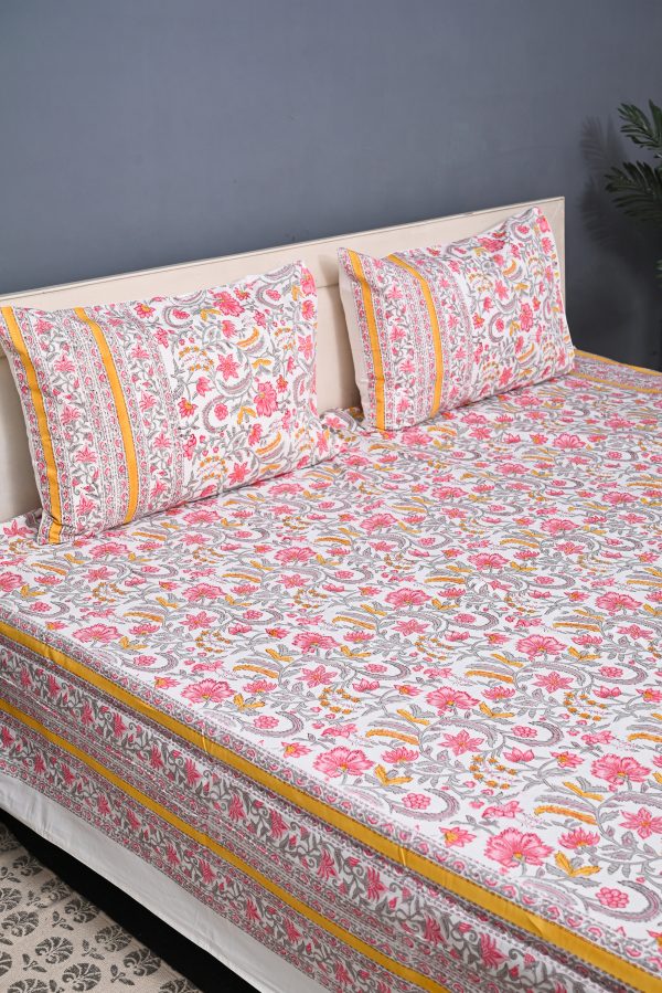 Gypsy Song Block Printed Bedsheet
