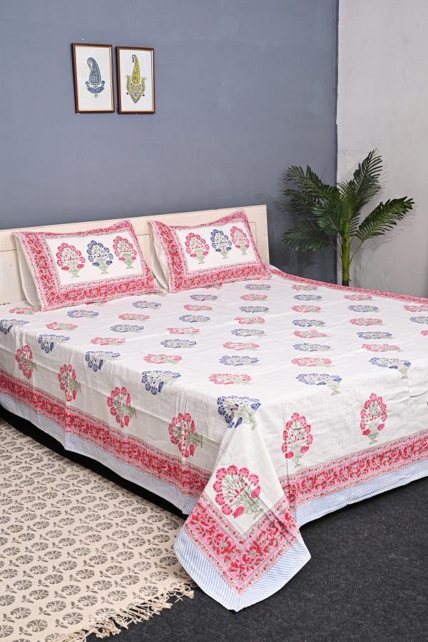 Port Royale Block Printed , Jacquard Bedcover