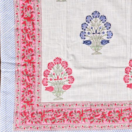 Port Royale Block Printed , Jacquard Bedcover - Image 3