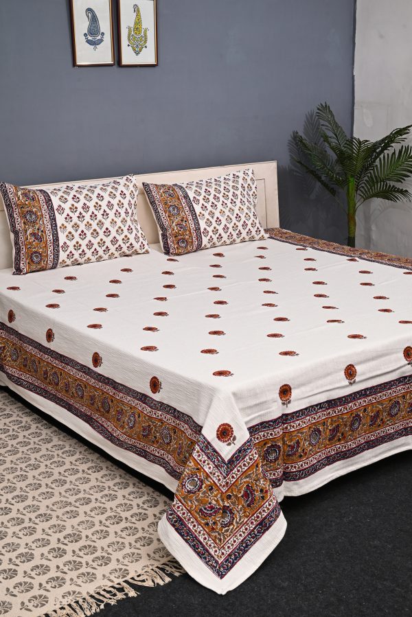 Summer Melon Block Printed , Jacquard Bedcover