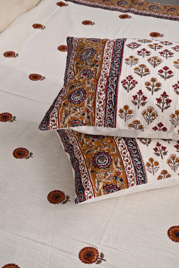 Summer Melon Block Printed , Jacquard Bedcover - Image 3