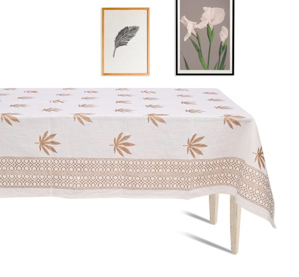 Dried Herb Block Printed Table Cover