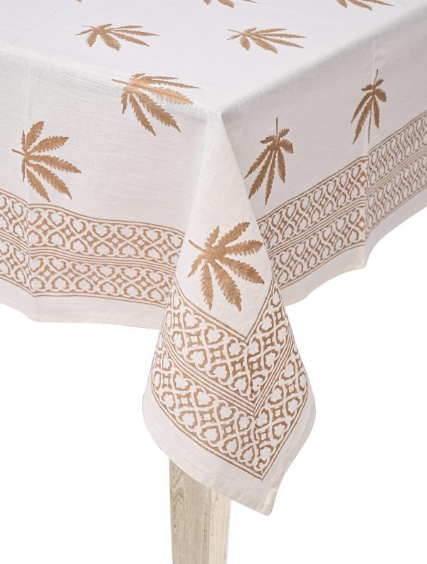 Dried Herb Block Printed Table Cover - Image 3