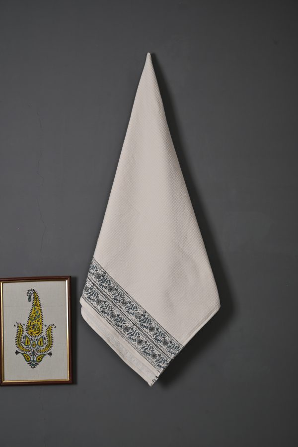 PREMIUM Soft Tendrils  Ultrasoft Block Printed Adult Bath Towels
