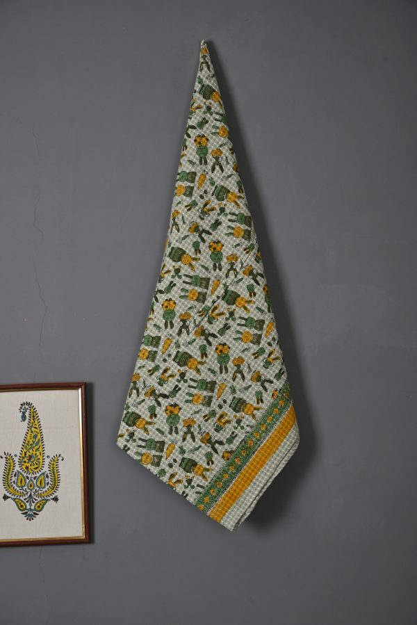 Tine Block Printed Kids Bath Towels