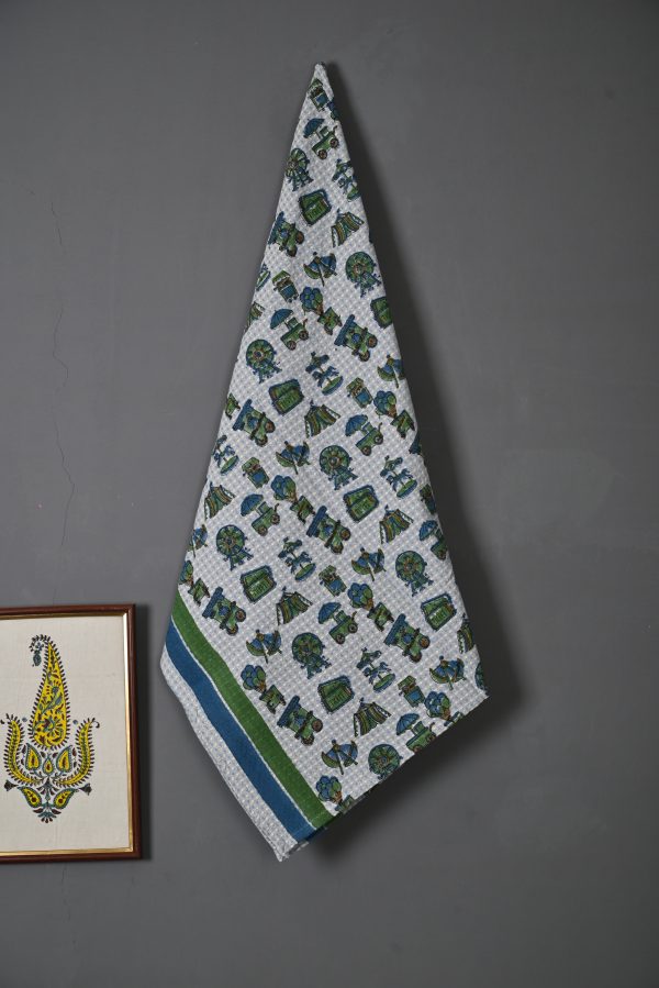 Round swing Block Printed Kids Bath Towels