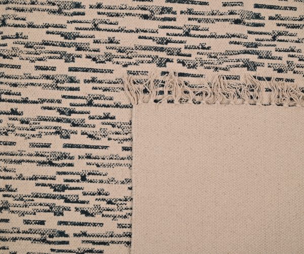 Ultra Green Hand Block Printed Dhurries - Image 3