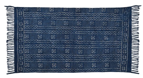 Deep Water Hand Block Printed Dhurries - Image 3