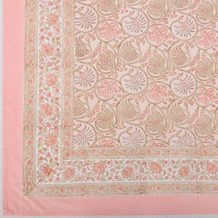 Light Haystack Block Printed Bedsheet - Image 3