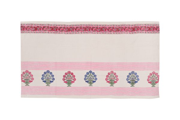 Alba Rose Flower Block Printed Bath Towel - Image 3
