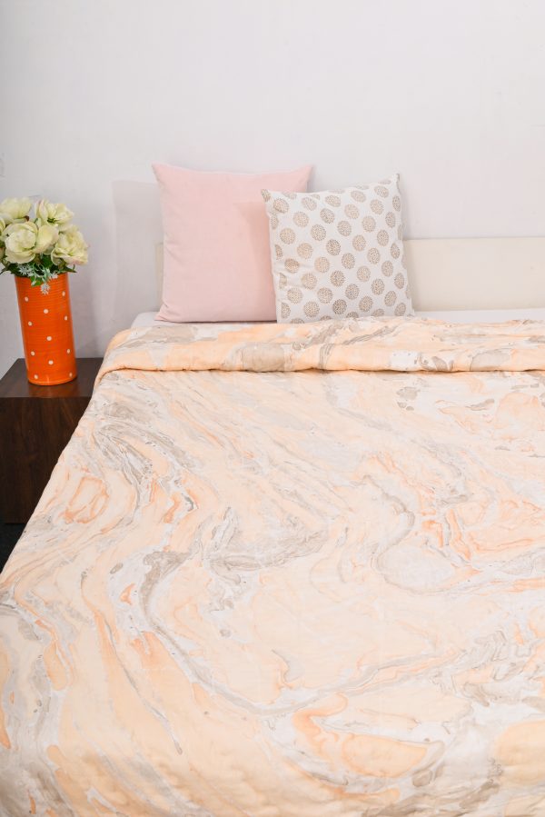 Elm  Block Printed Cotton Quilt - Image 2