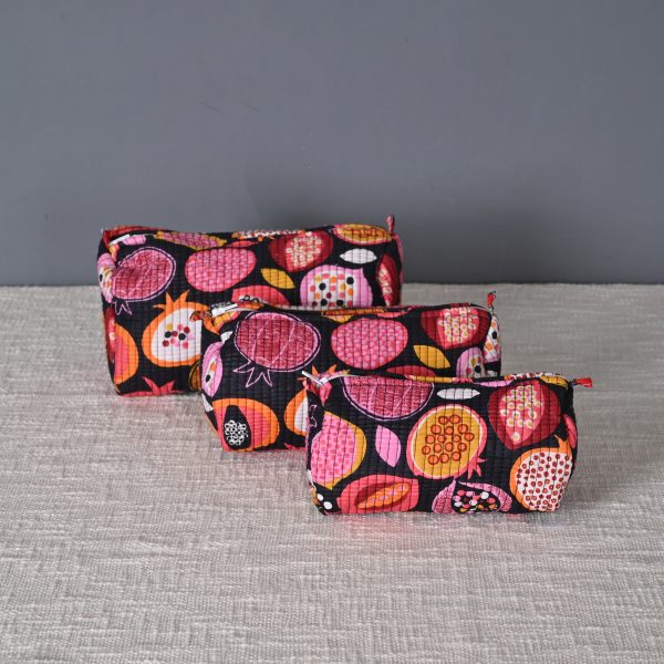 Flint Black 3 Pcs Travel Pouches
