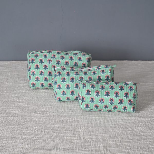 Green Veil 3 Pcs Travel Pouches