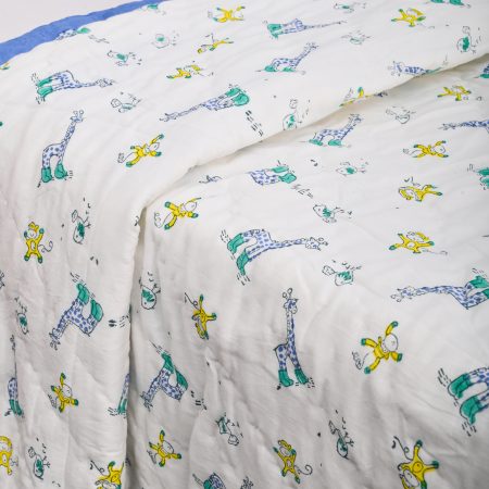 Blue Boogie Block Printed Dohar
