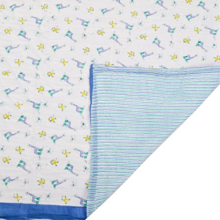 Blue Boogie Block Printed Dohar - Image 2