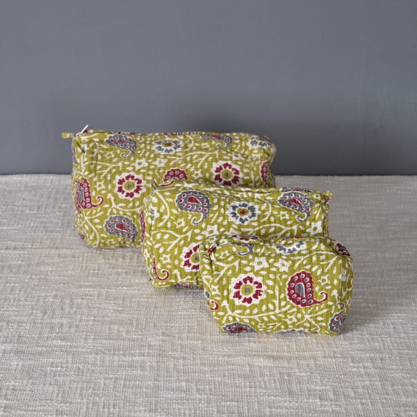 Green Tuft 3 Pcs Travel Pouches