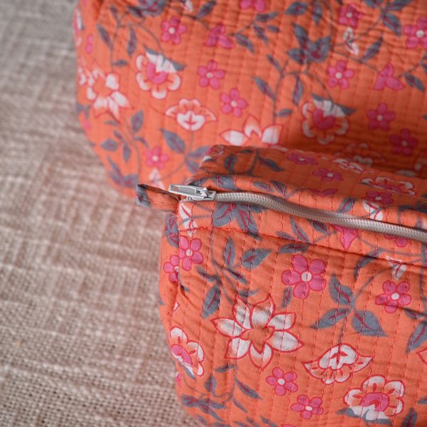 Peach Pink 3 Pcs Travel Pouches - Image 2