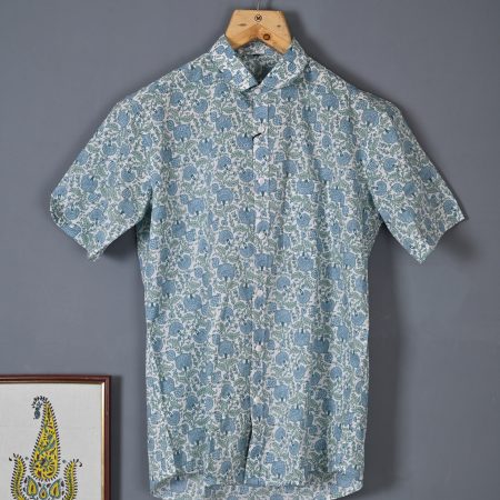 Pastel Blue cotton Handcrafted shirt