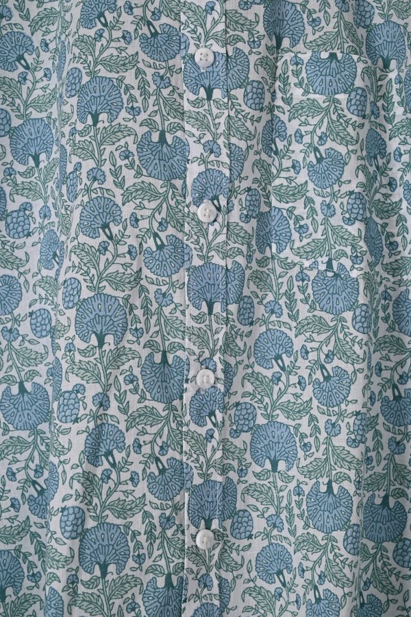Pastel Blue cotton Handcrafted shirt - Image 2