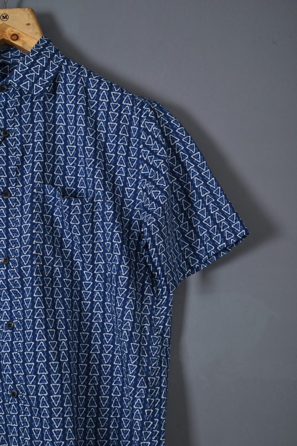 Tikona Blue cotton Handcrafted shirt - Image 2