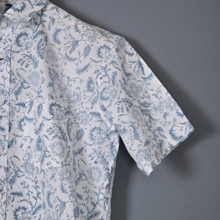 Aqua Blue Premium cotton Handcrafted HALF Sleeves SHIRTS - Image 2