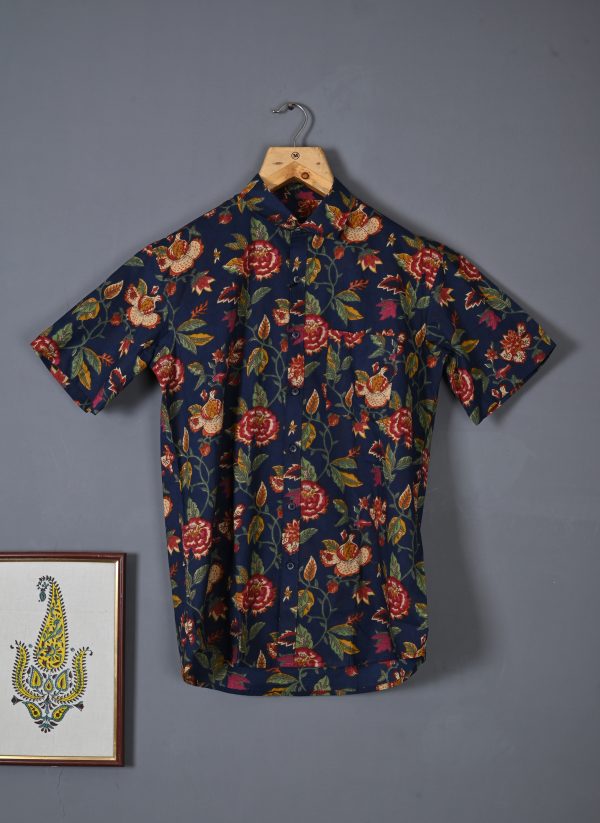 Bellini Blue cotton Handcrafted shirt