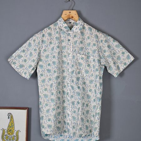 Sea Mist cotton Handcrafted shirt