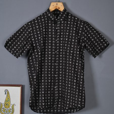 Cyber Black cotton Handcrafted shirt