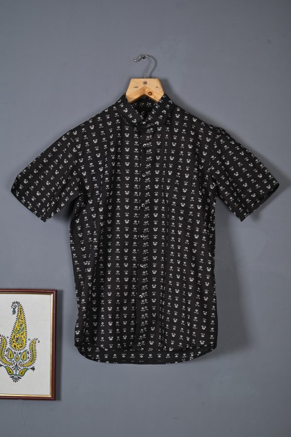 Cyber Black cotton Handcrafted shirt
