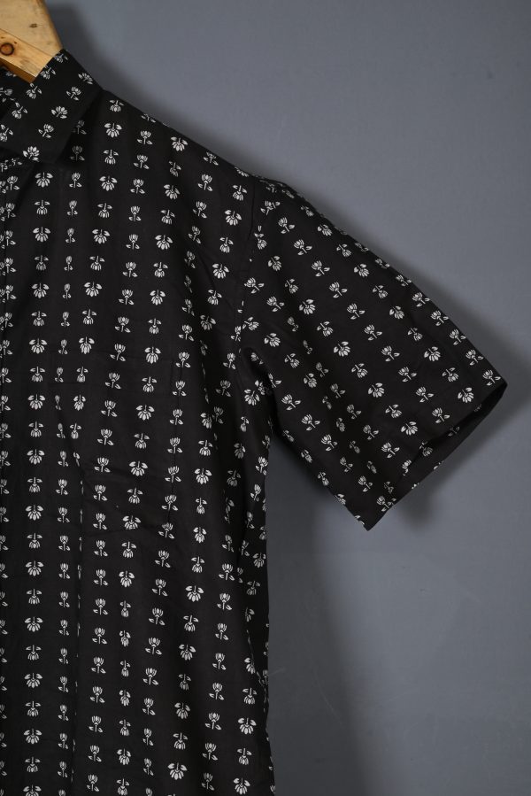 Cyber Black cotton Handcrafted shirt - Image 2