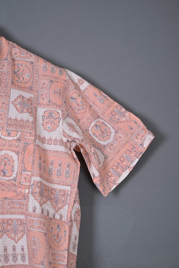 Peach Parfail cotton Handcrafted shirt - Image 2