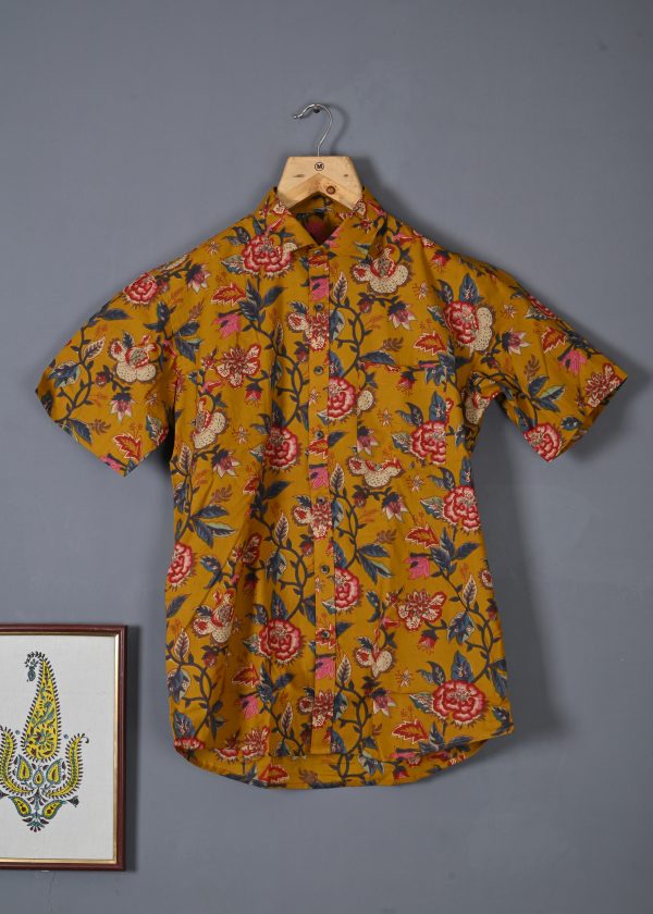 Vintage Khaki cotton Handcrafted shirt