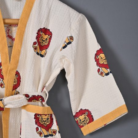 Tobby Block Printed Bathrobes - Image 2