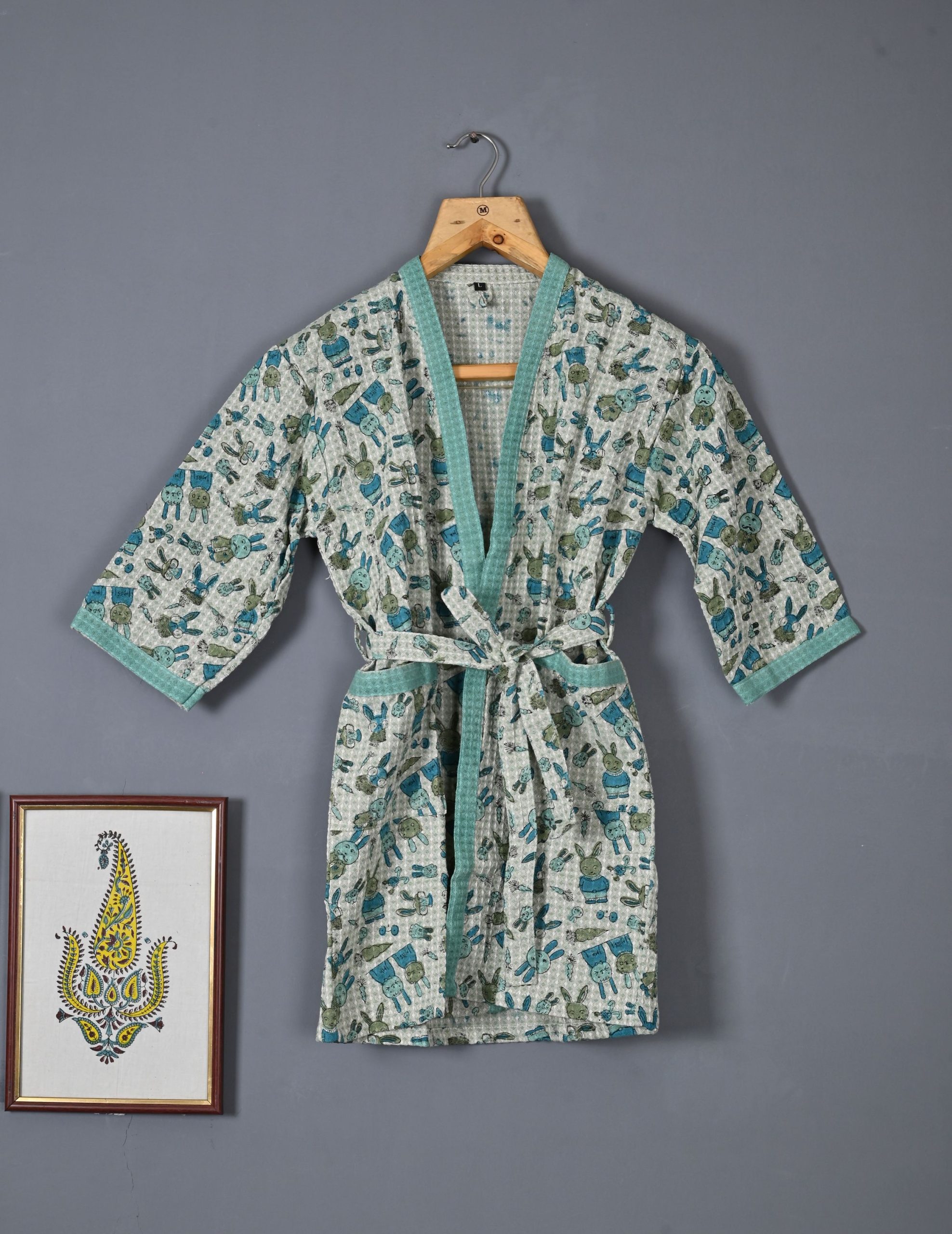 Binggo Block Printed Bathrobes