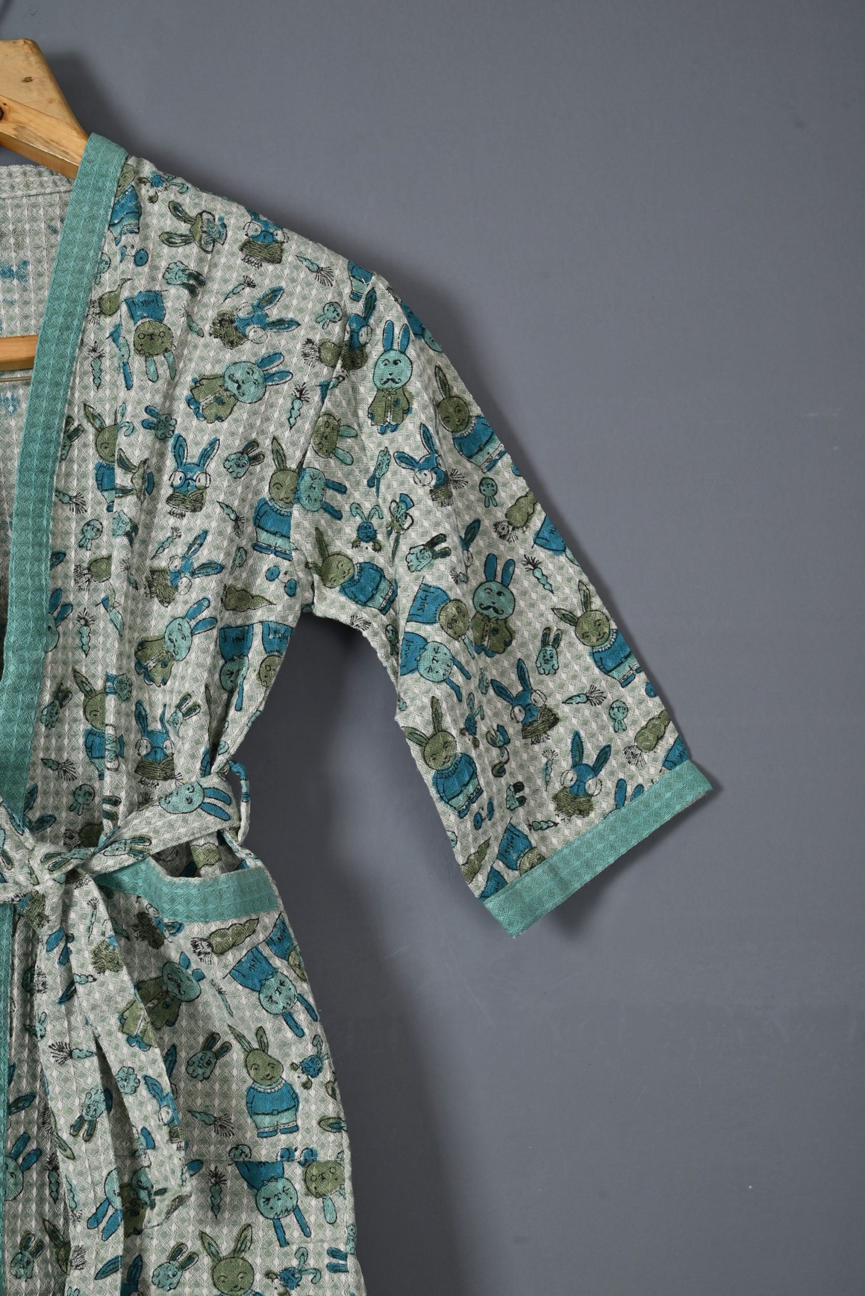 Binggo Block Printed Bathrobes - Image 2