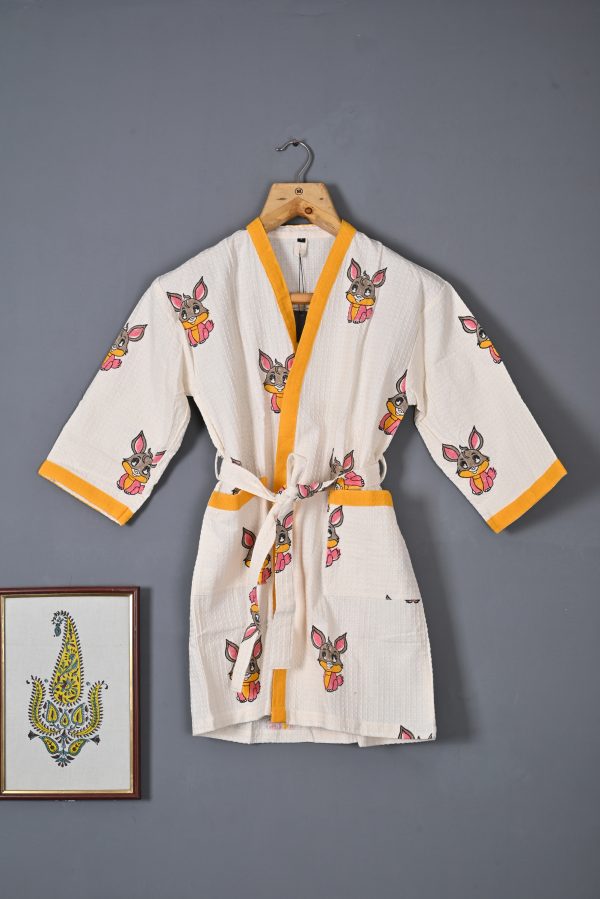 Puppets Block Printed Bathrobes