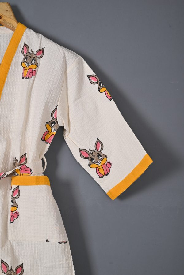 Puppets Block Printed Bathrobes - Image 2